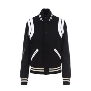 Saint Laurent teddy varsity jacket